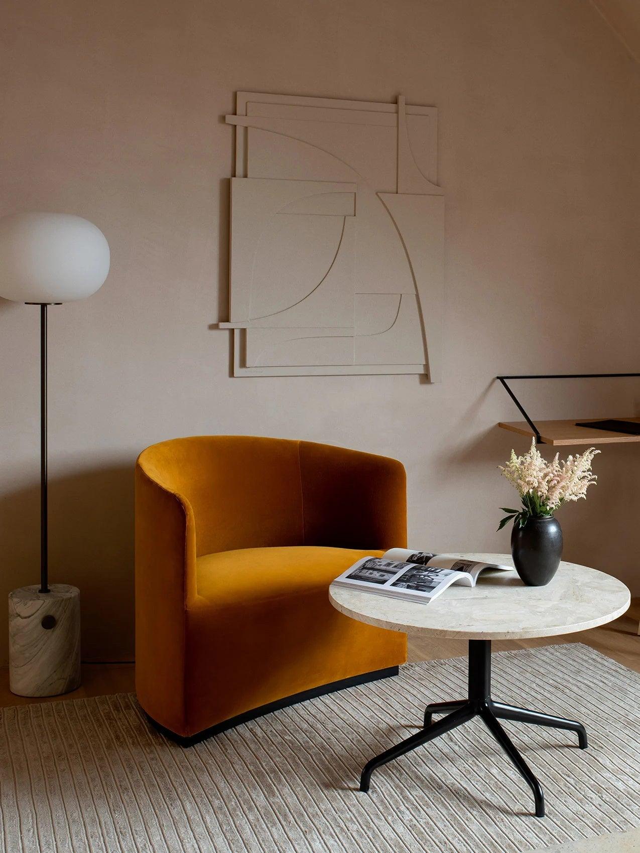 Iloryra Column-Base Travertine Floor Lamp - Blowlighting