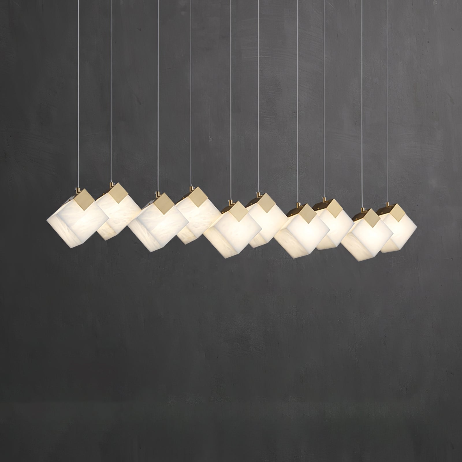 Vevariel Linear Alabaster Pendant Light - Blowlighting