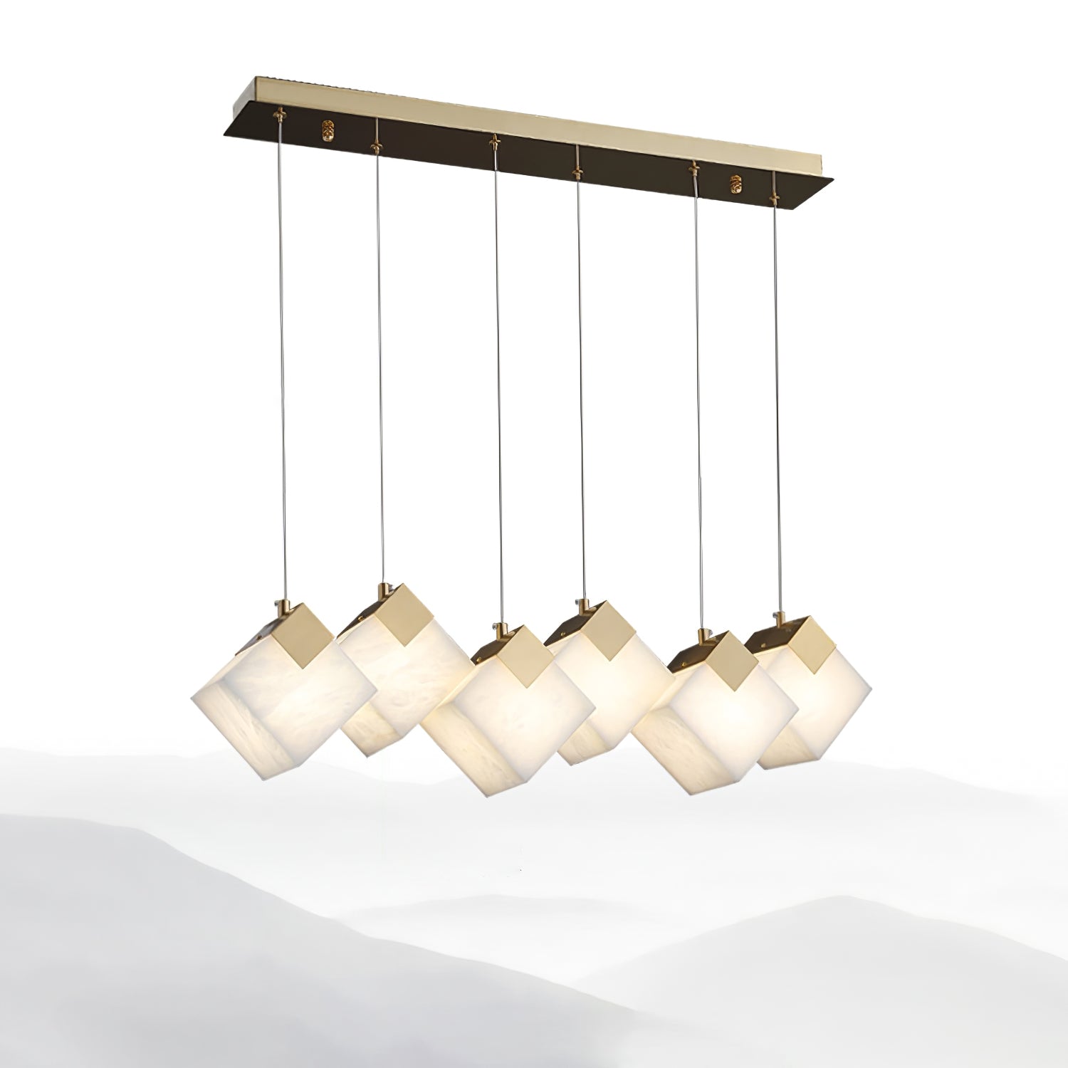 Vevariel Linear Alabaster Pendant Light - Blowlighting