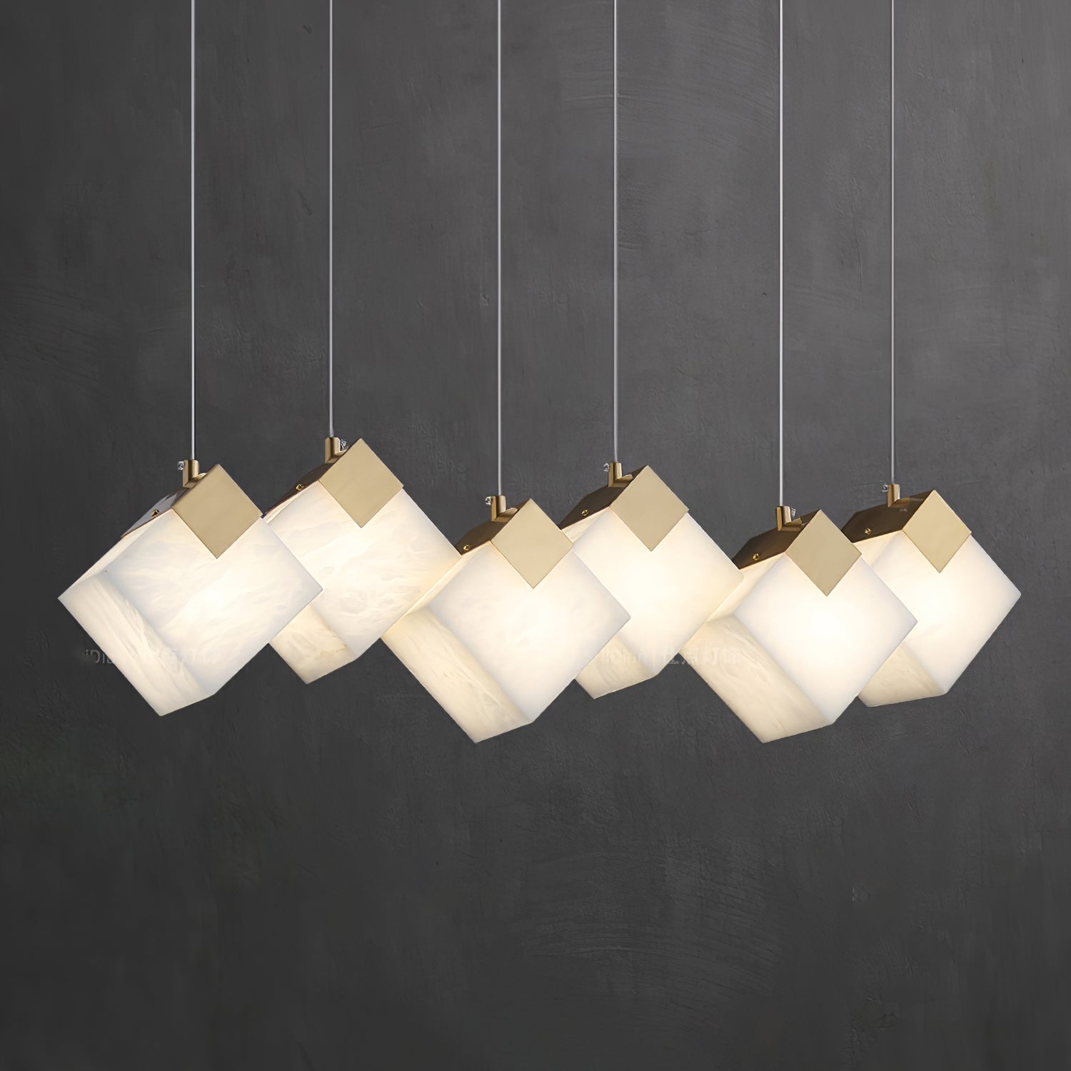Vevariel Linear Alabaster Pendant Light - Blowlighting