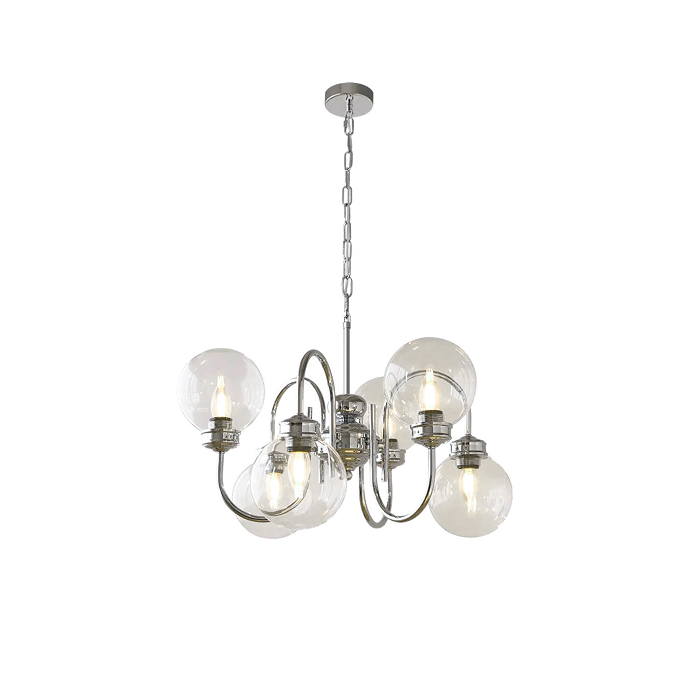 Luminara Modern Glass Globe Chandelier