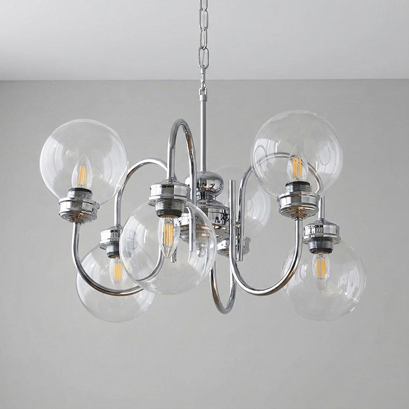 Luminara Modern Glass Globe Chandelier