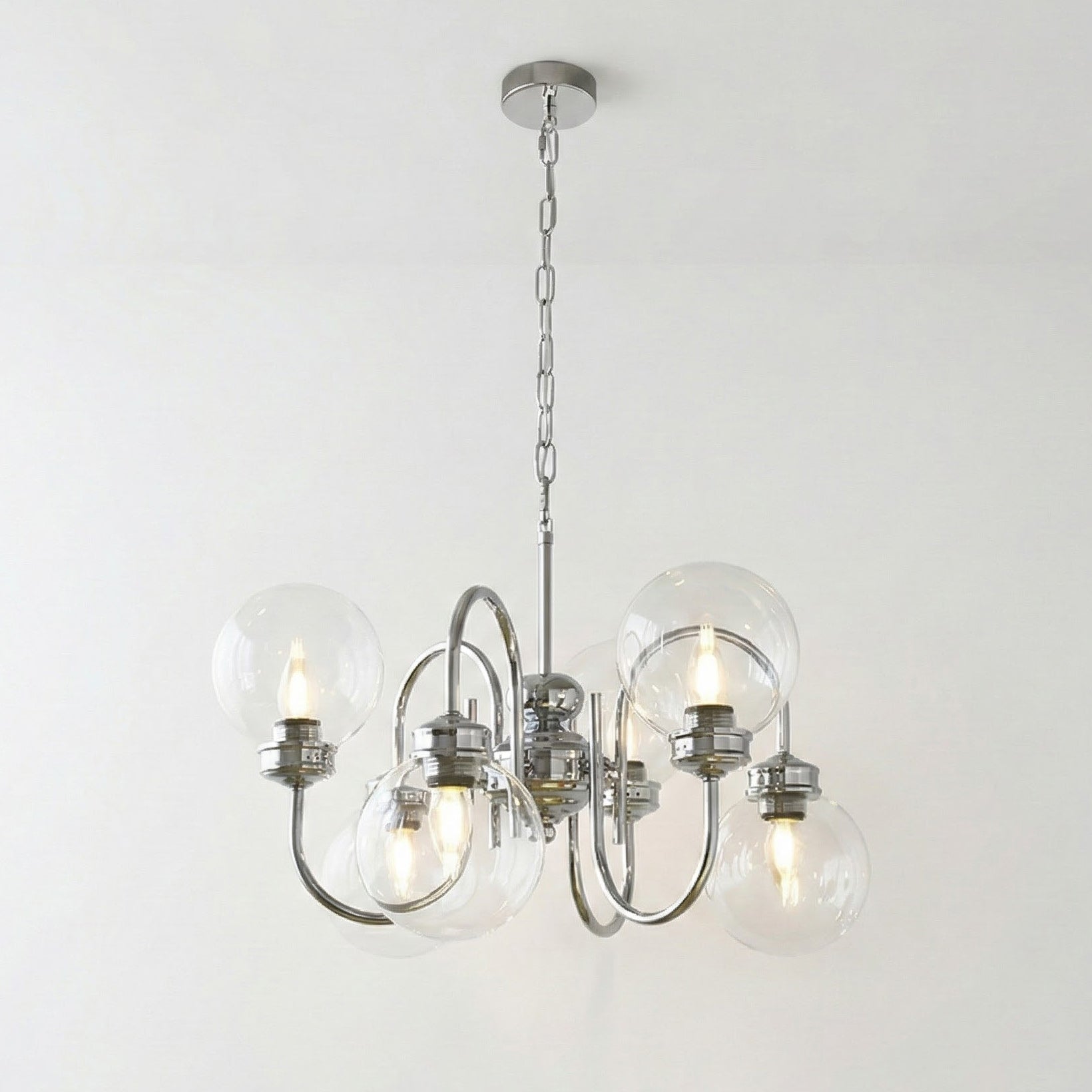 Luminara Modern Glass Globe Chandelier