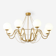 Serpentine Elegant Metal Chandelier