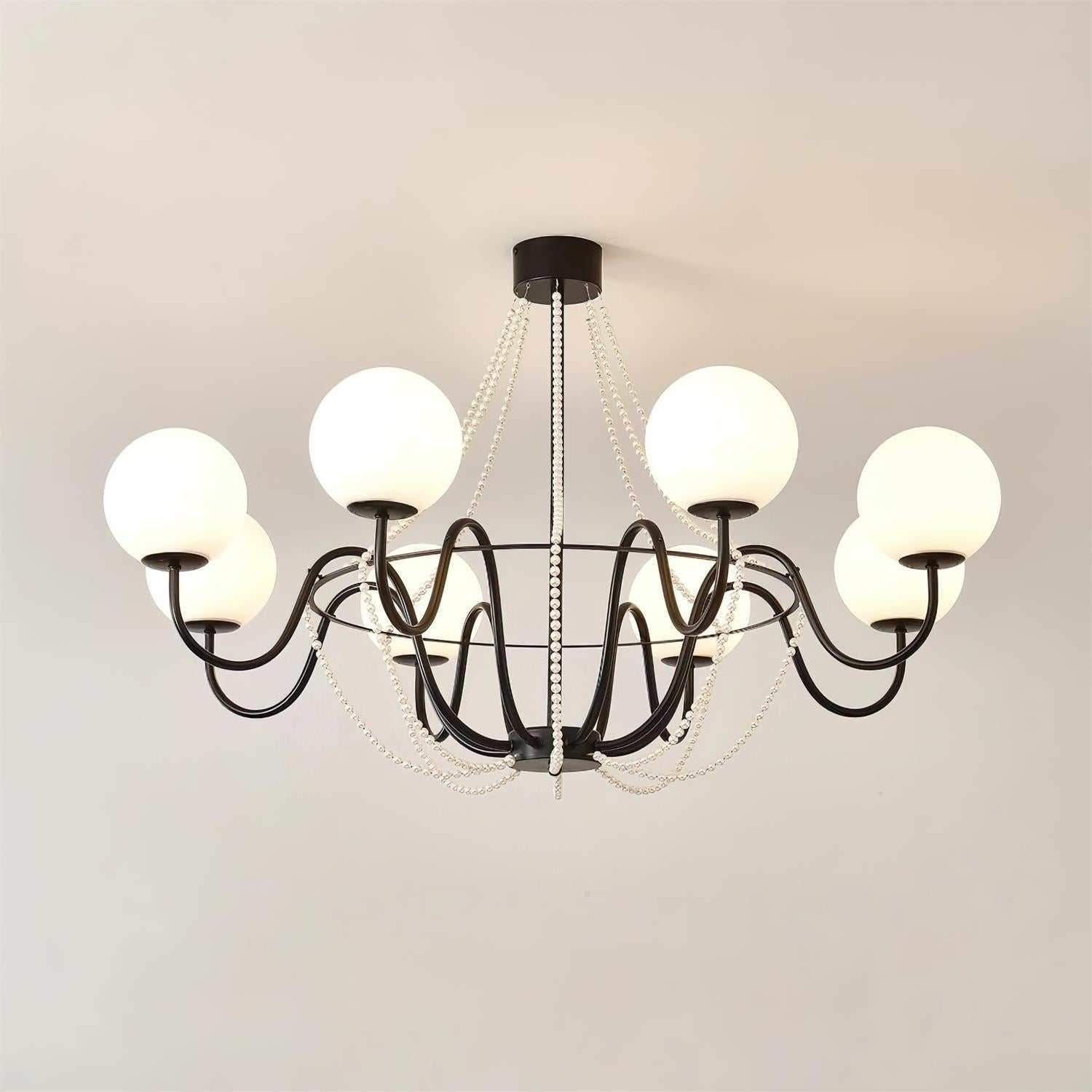 Serpentine Elegant Metal Chandelier