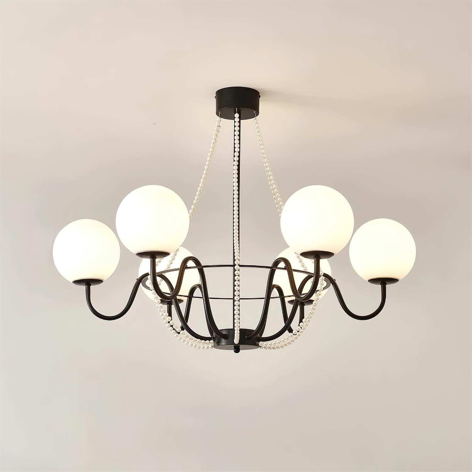 Serpentine Elegant Metal Chandelier