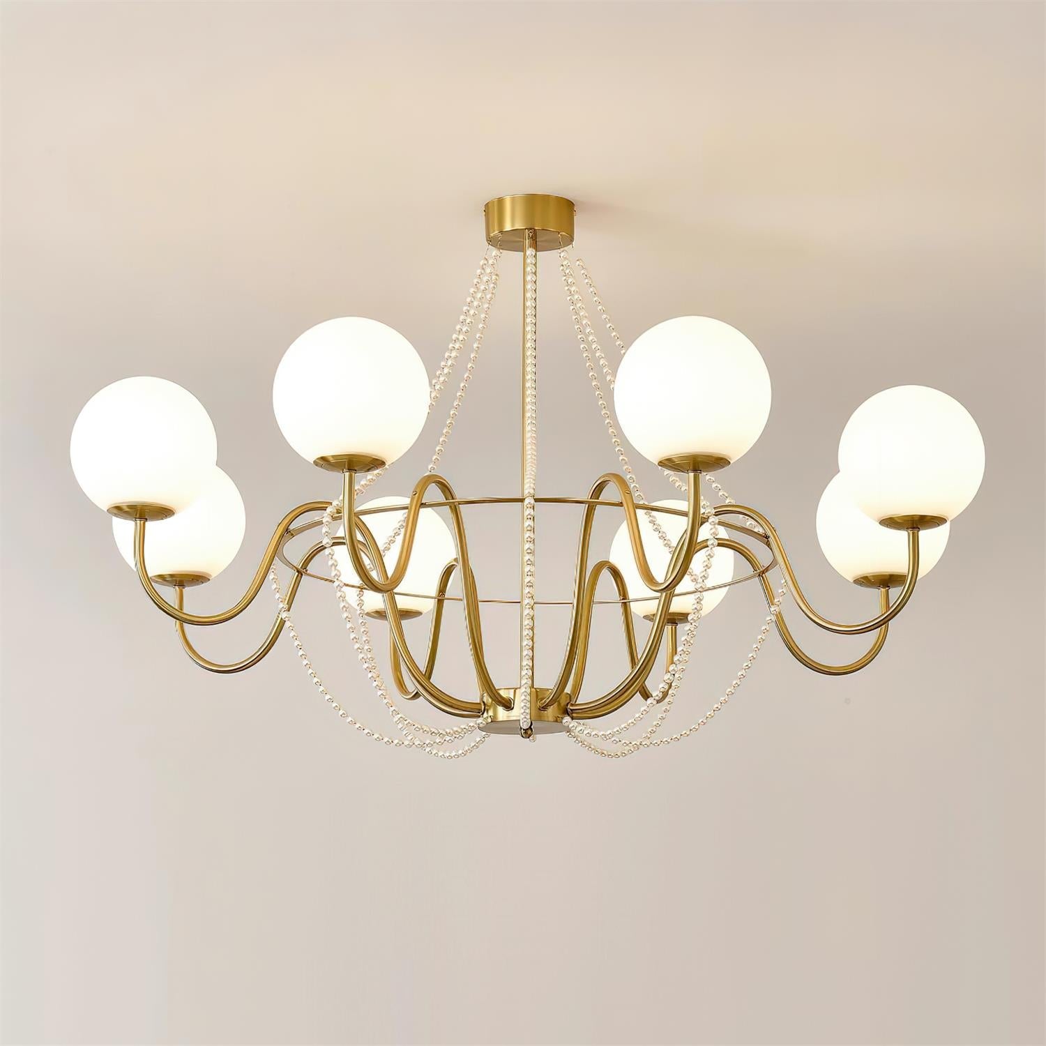 Serpentine Elegant Metal Chandelier