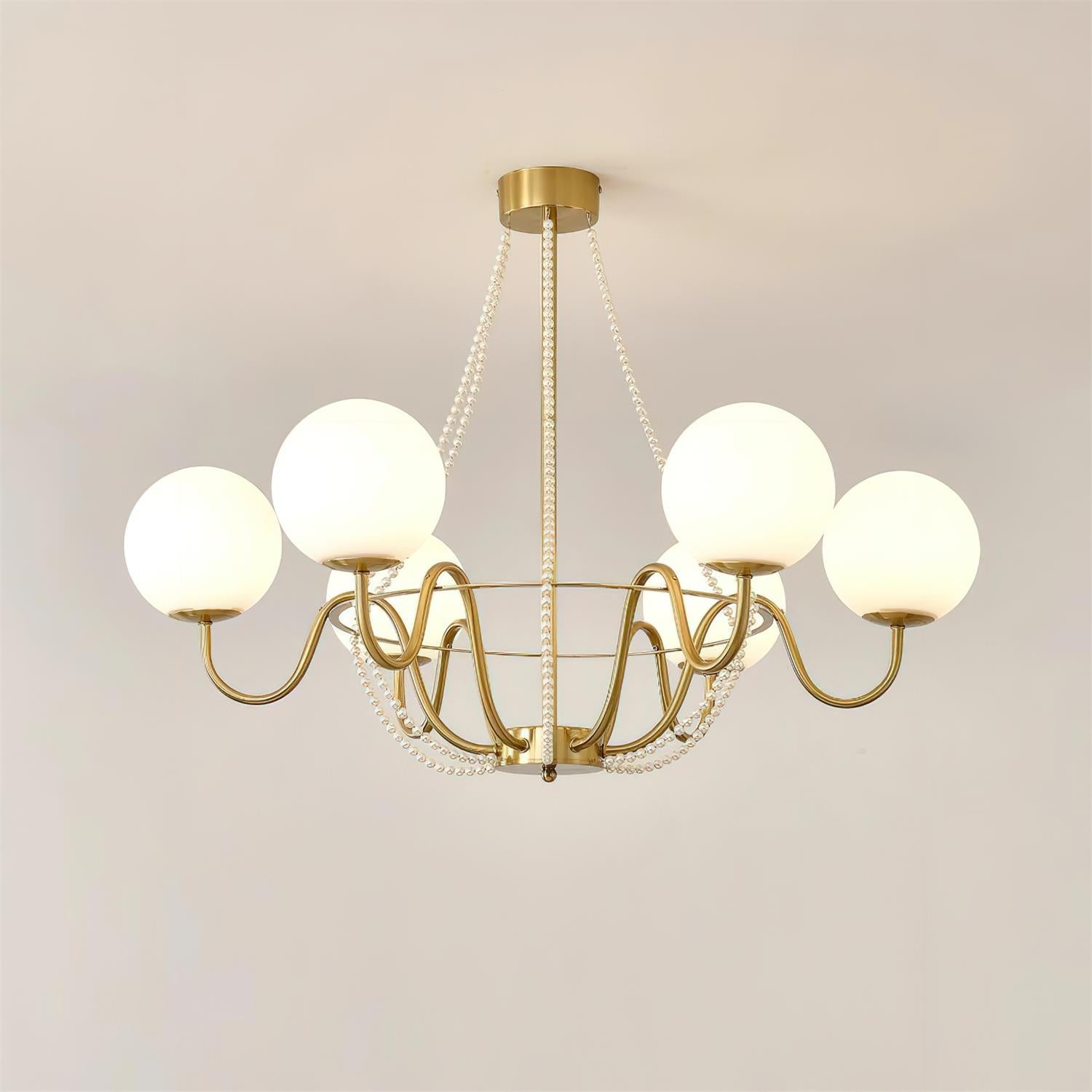 Serpentine Elegant Metal Chandelier