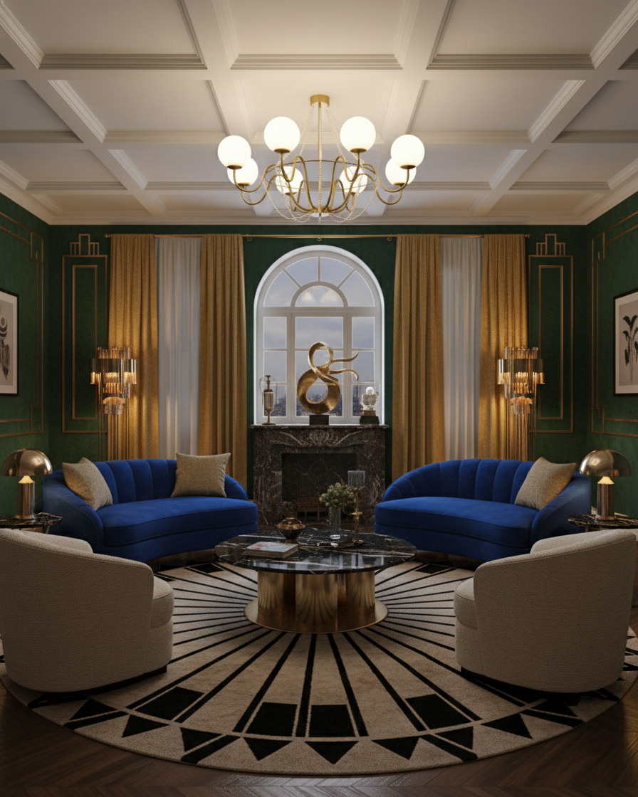 Serpentine Elegant Metal Chandelier