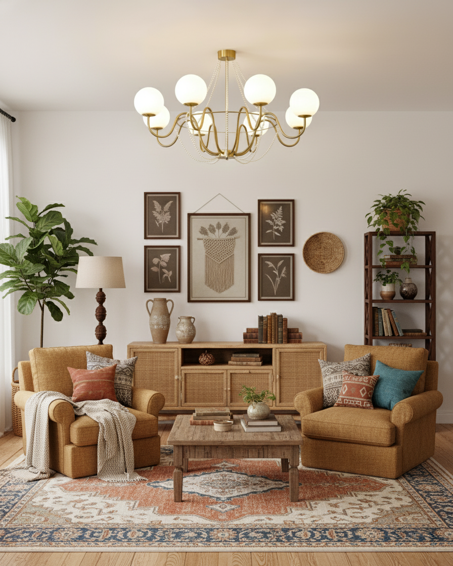 Serpentine Elegant Metal Chandelier