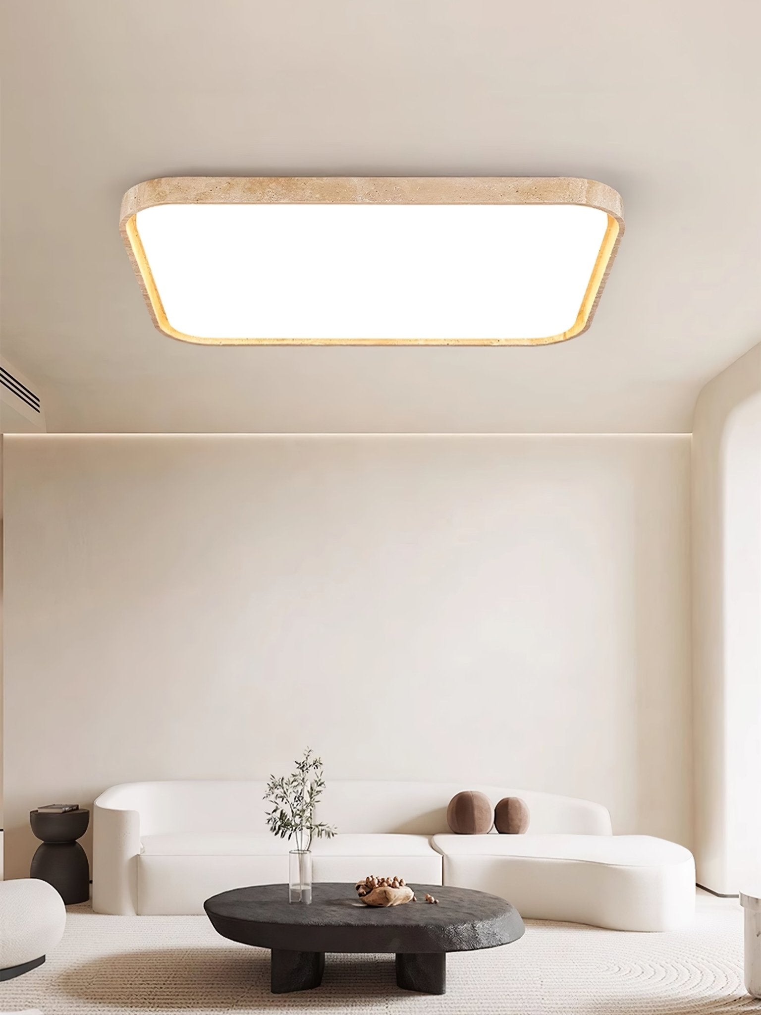 Aisle Travertine Square Ceiling Light - Blowlighting