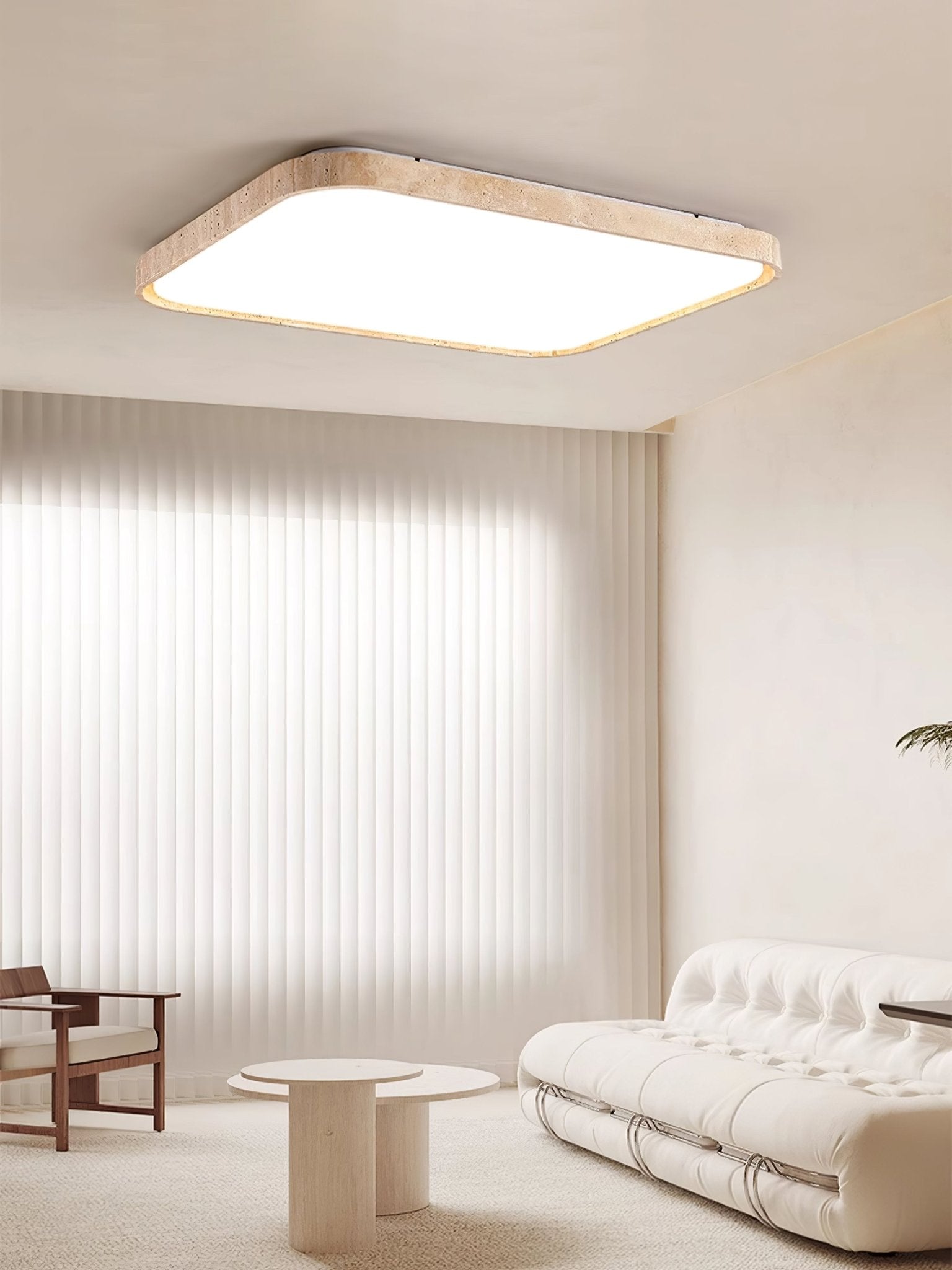 Aisle Travertine Square Ceiling Light - Blowlighting