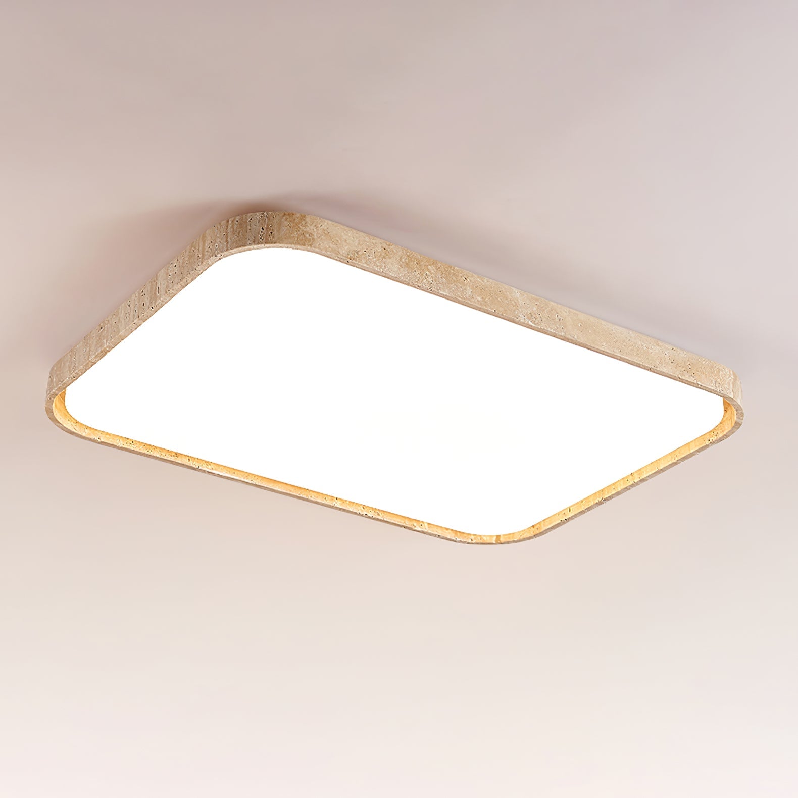 Aisle Travertine Square Ceiling Light - Blowlighting