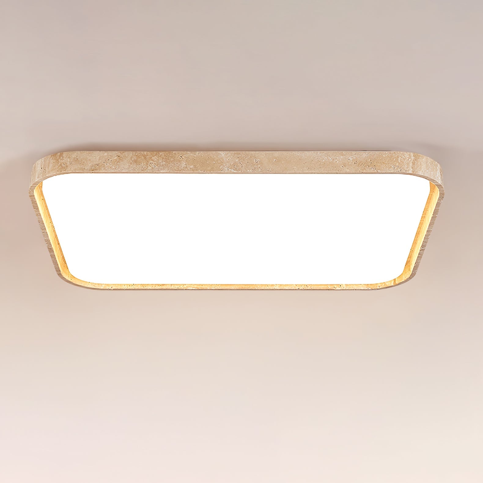 Aisle Travertine Square Ceiling Light - Blowlighting