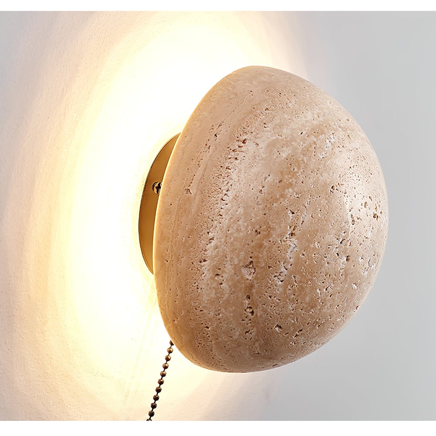 Nyvarion Minimalist Travertine Wall Light - Blowlighting