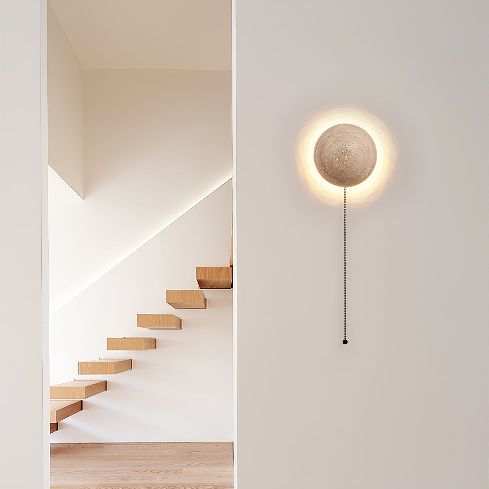 Nyvarion Minimalist Travertine Wall Light - Blowlighting