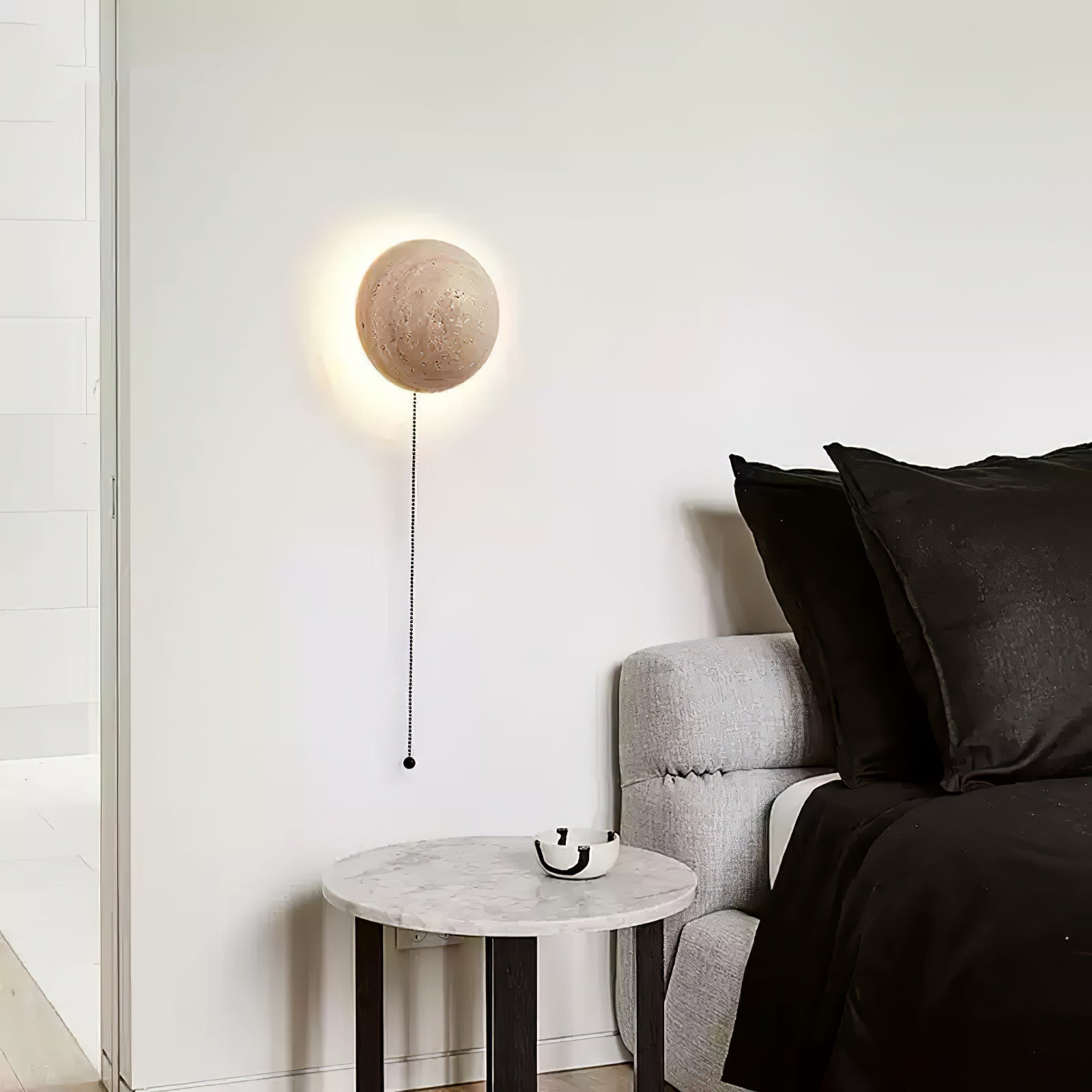 Nyvarion Minimalist Travertine Wall Light - Blowlighting