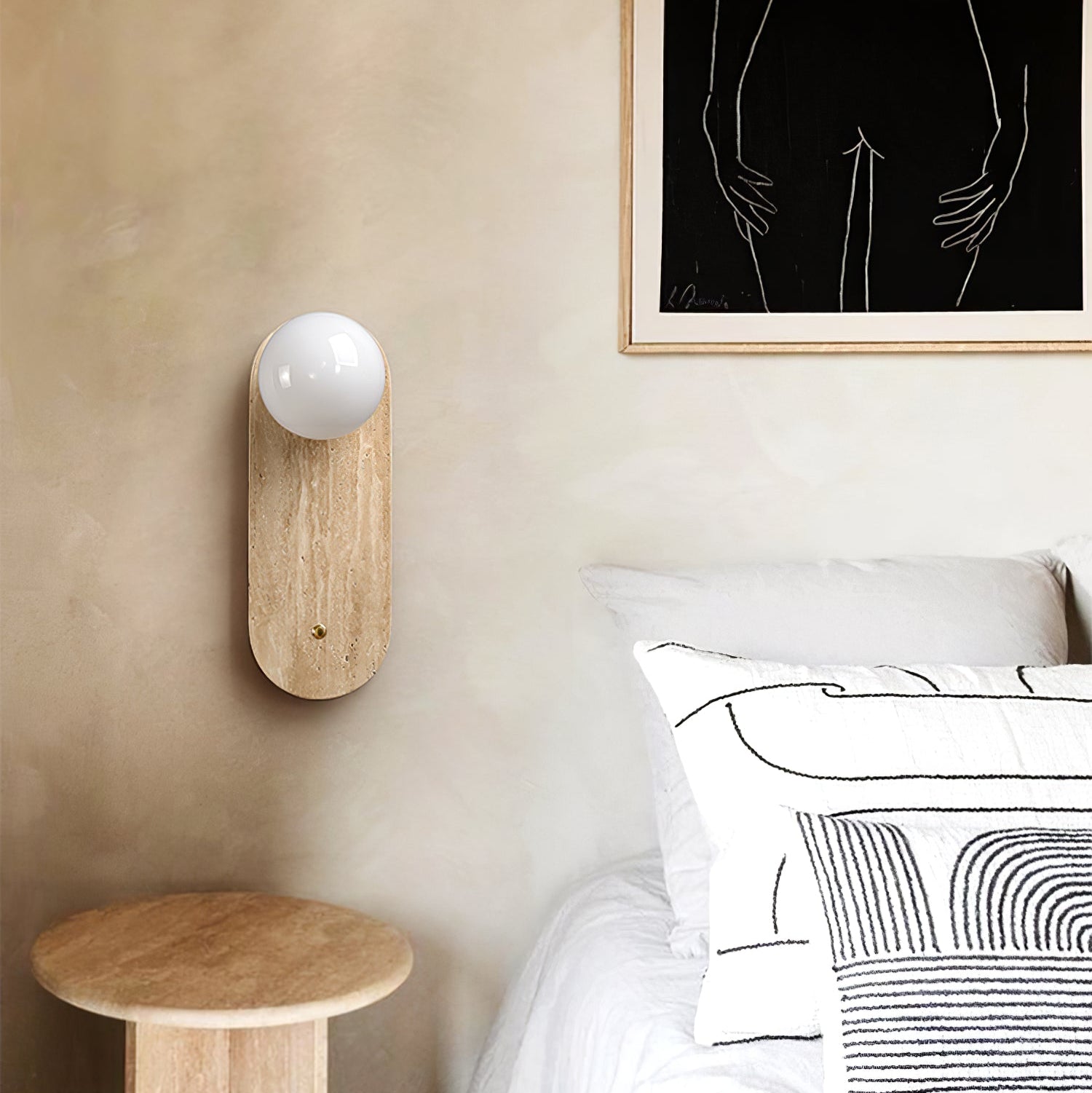 Syloryra Minimalist Travertine Wall Light - Blowlighting