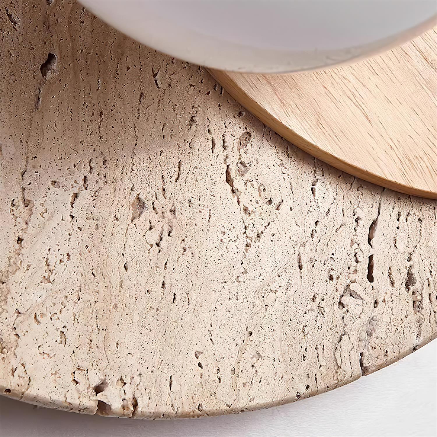 Otale Overlapping-Disc Travertine Floor Lamp - Blowlighting