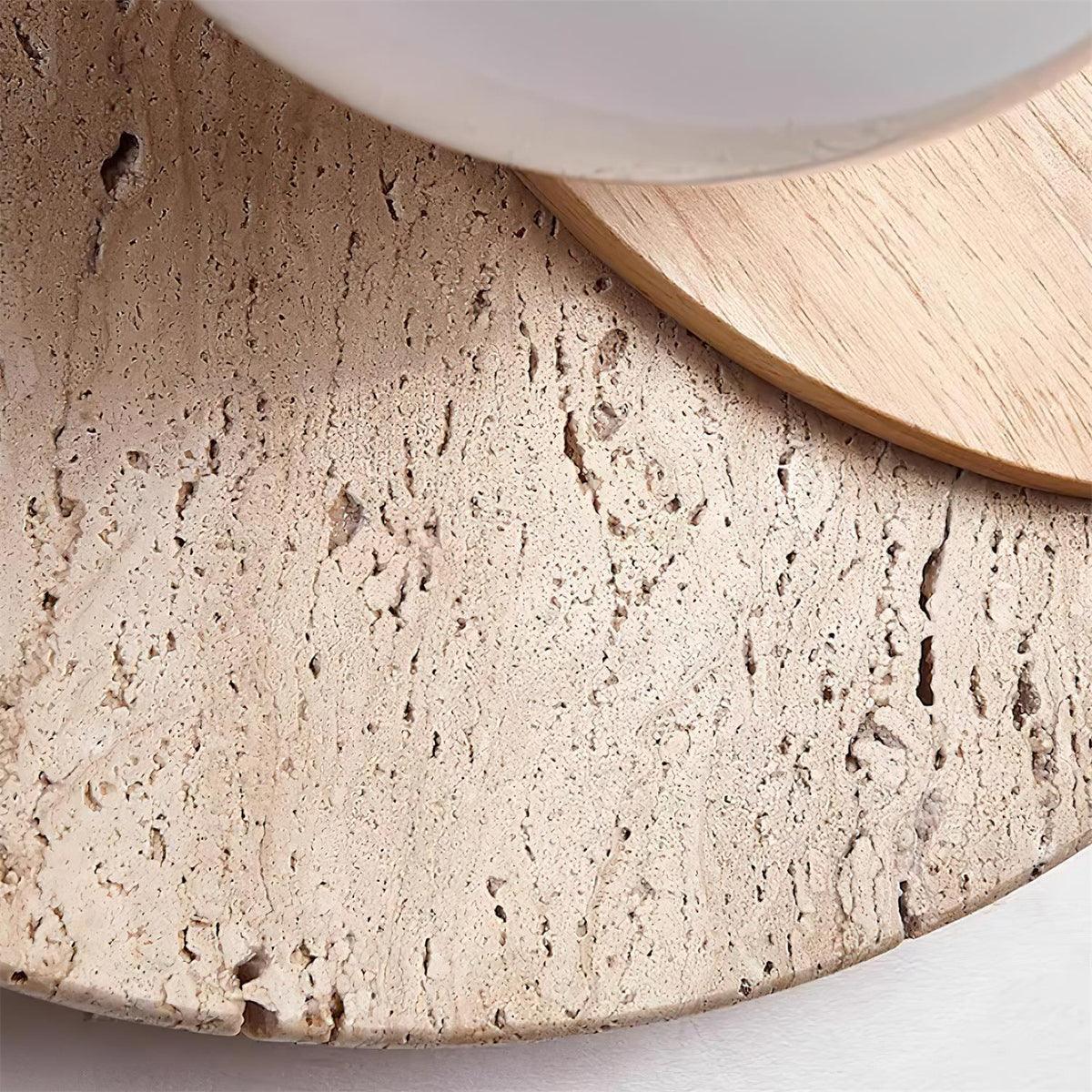 Otale Overlapping-Disc Travertine Floor Lamp - Blowlighting