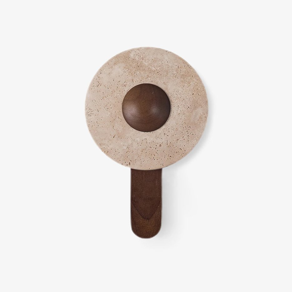 Nymarora Circular Travertine Wall Light - Blowlighting