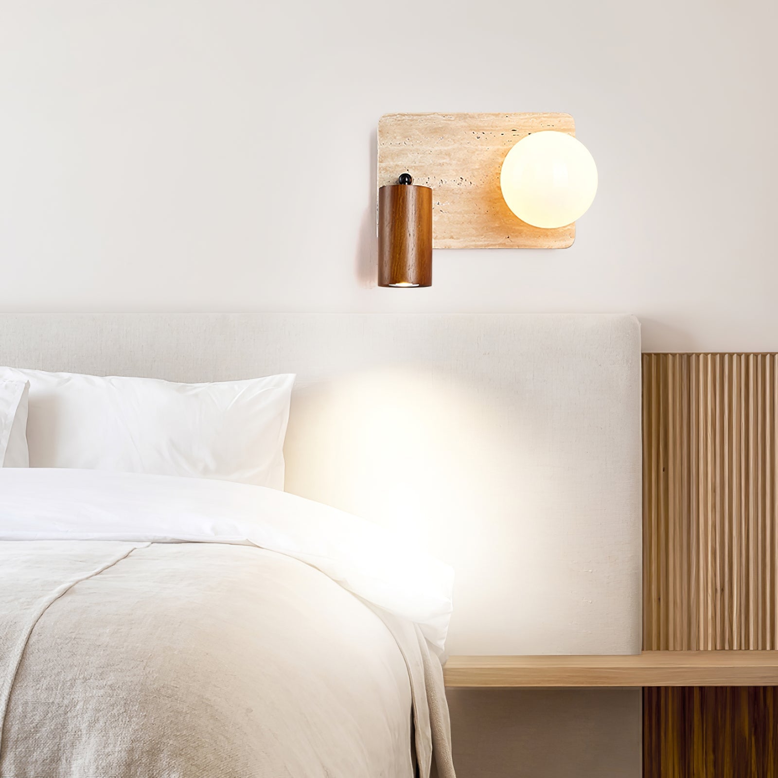 Armara Travertine Disc Wall Light - Blowlighting