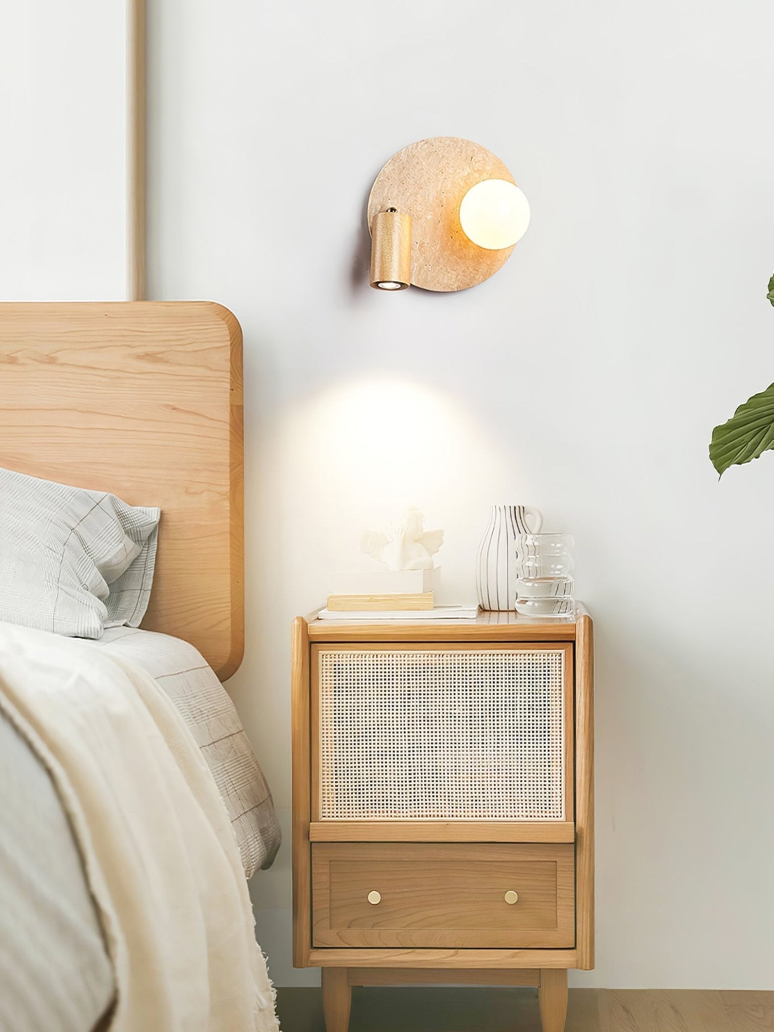 Armara Travertine Disc Wall Light - Blowlighting
