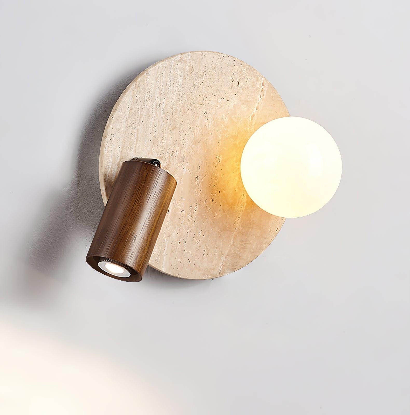 Armara Travertine Disc Wall Light - Blowlighting