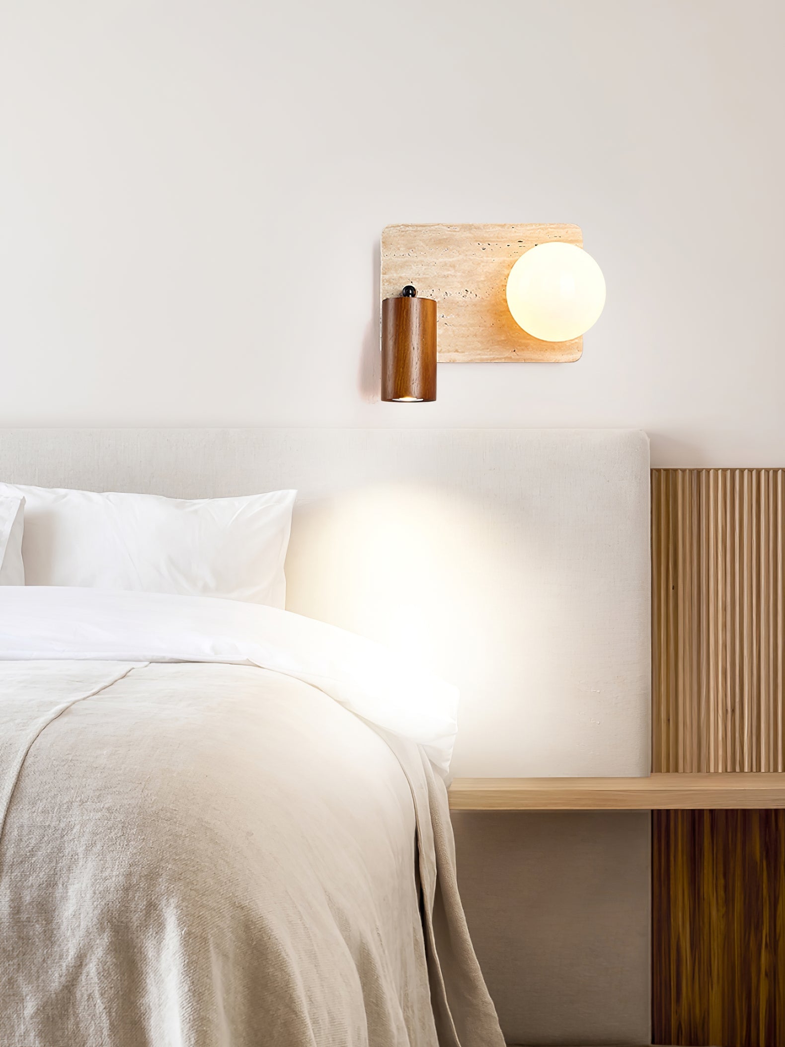 Armara Travertine Disc Wall Light - Blowlighting