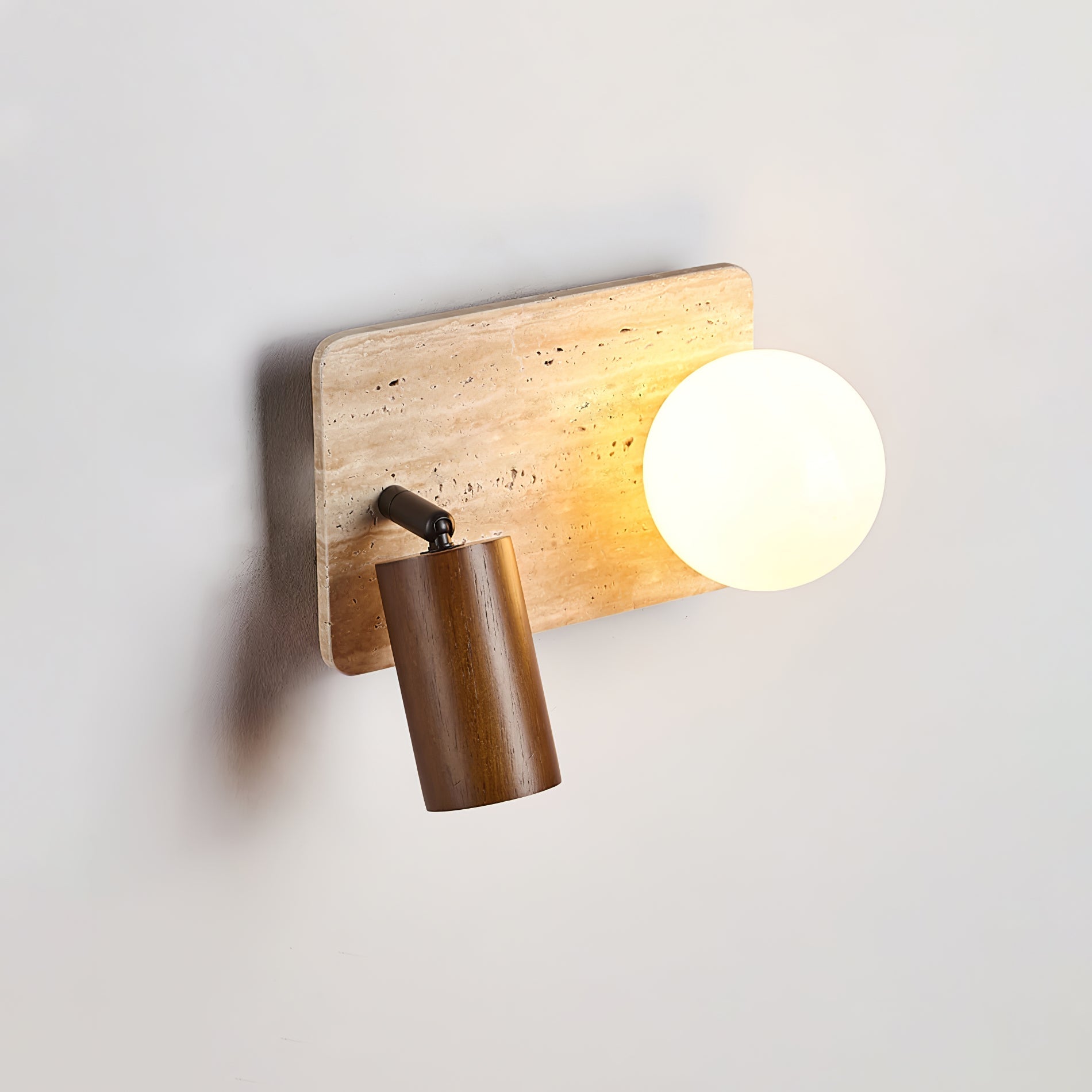 Armara Travertine Disc Wall Light - Blowlighting