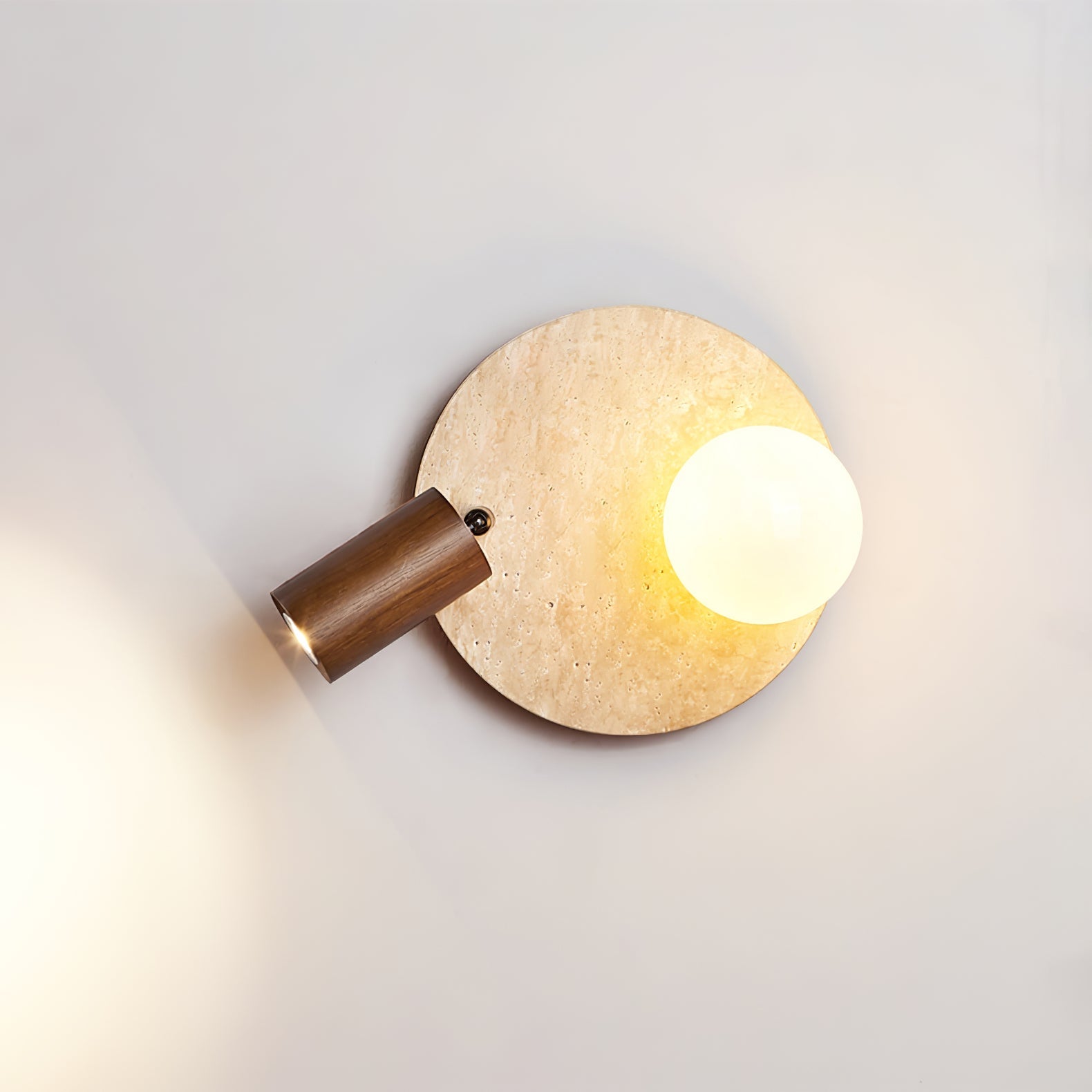 Armara Travertine Disc Wall Light - Blowlighting