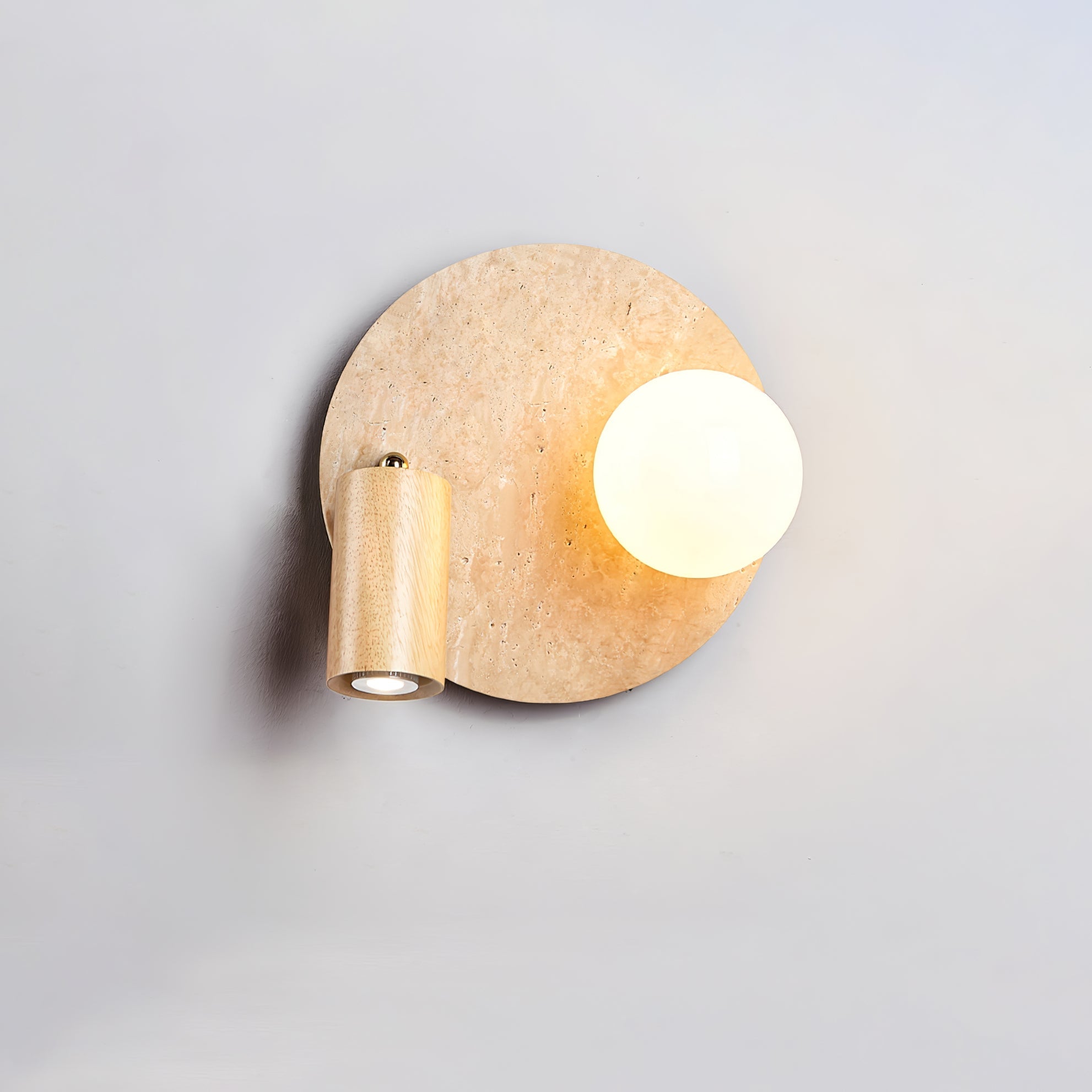 Armara Travertine Disc Wall Light - Blowlighting