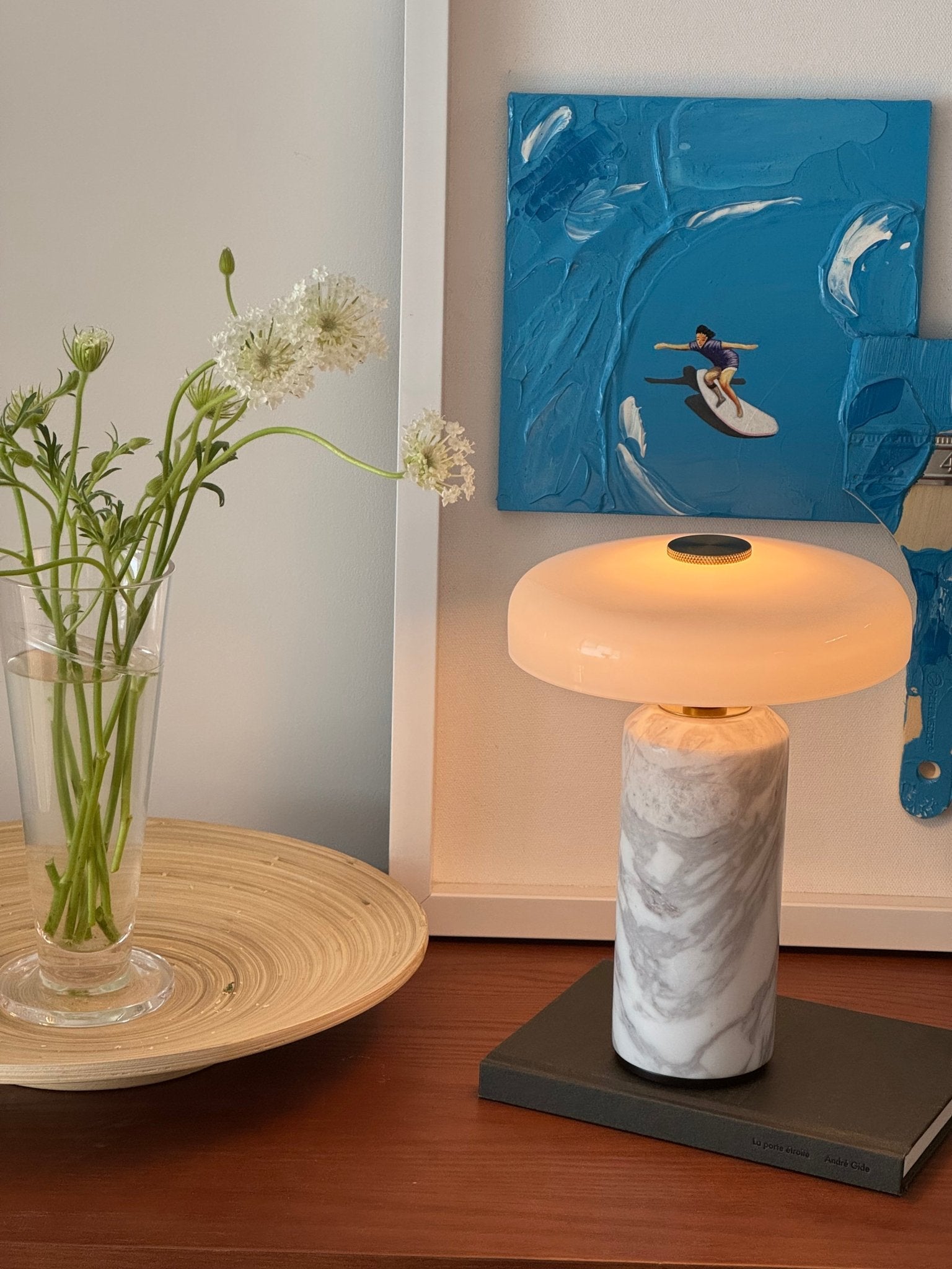 Lunara Marble Table Lamp - Blowlighting