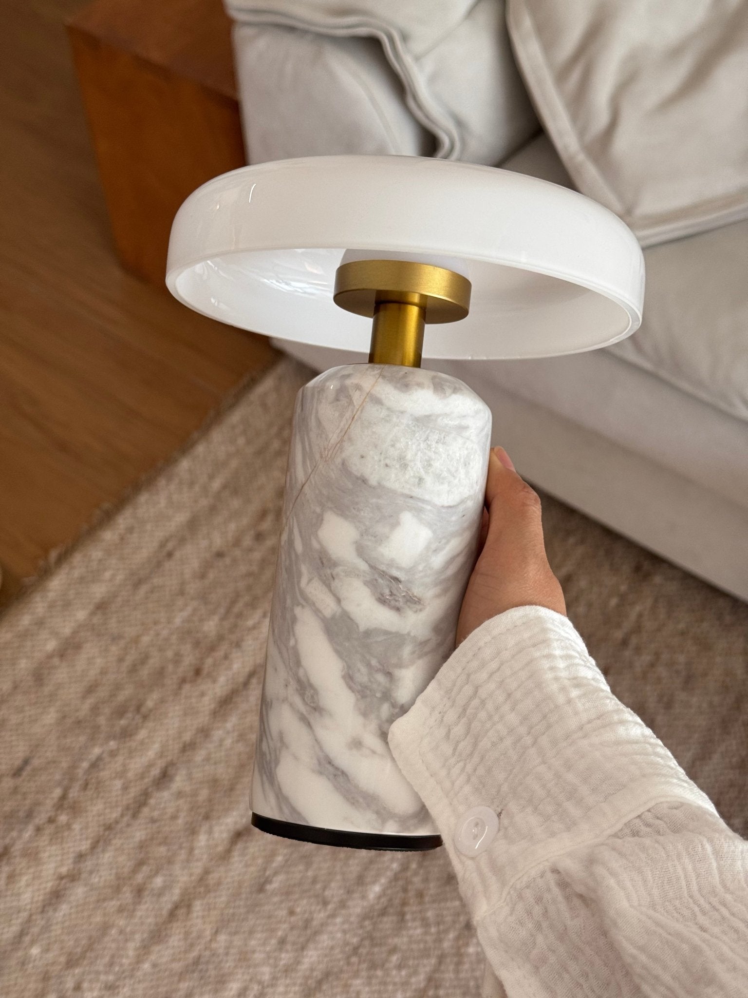 Lunara Marble Table Lamp - Blowlighting