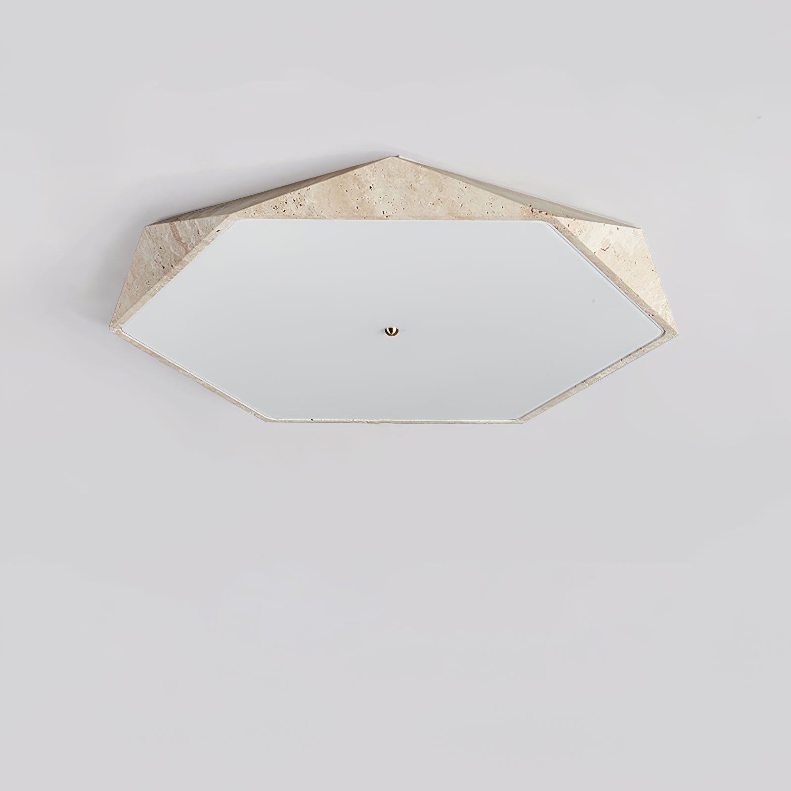 Hexagonal Travertine Ceiling Light - Blowlighting