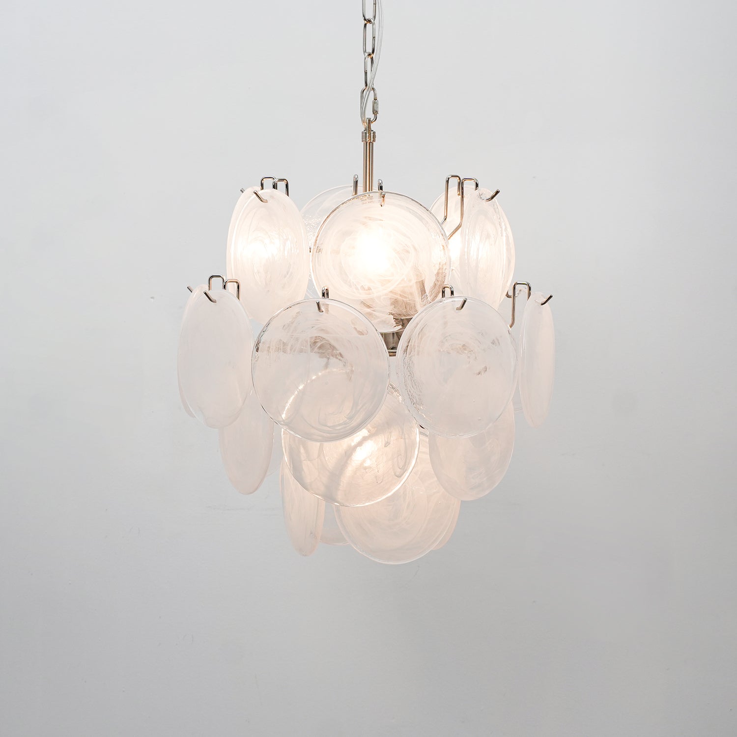 Aurora Chandelier Multicolor Murano Disc Layered Artistic - Blowlighting