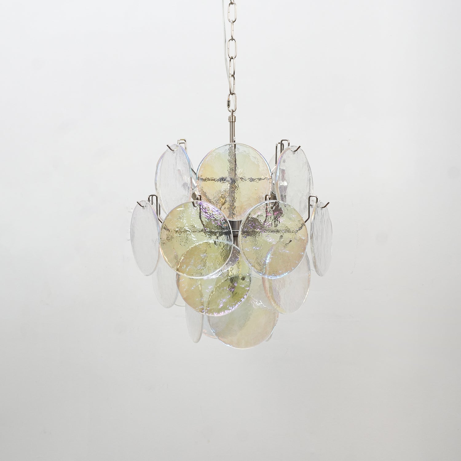 Aurora Chandelier Multicolor Murano Disc Layered Artistic - Blowlighting