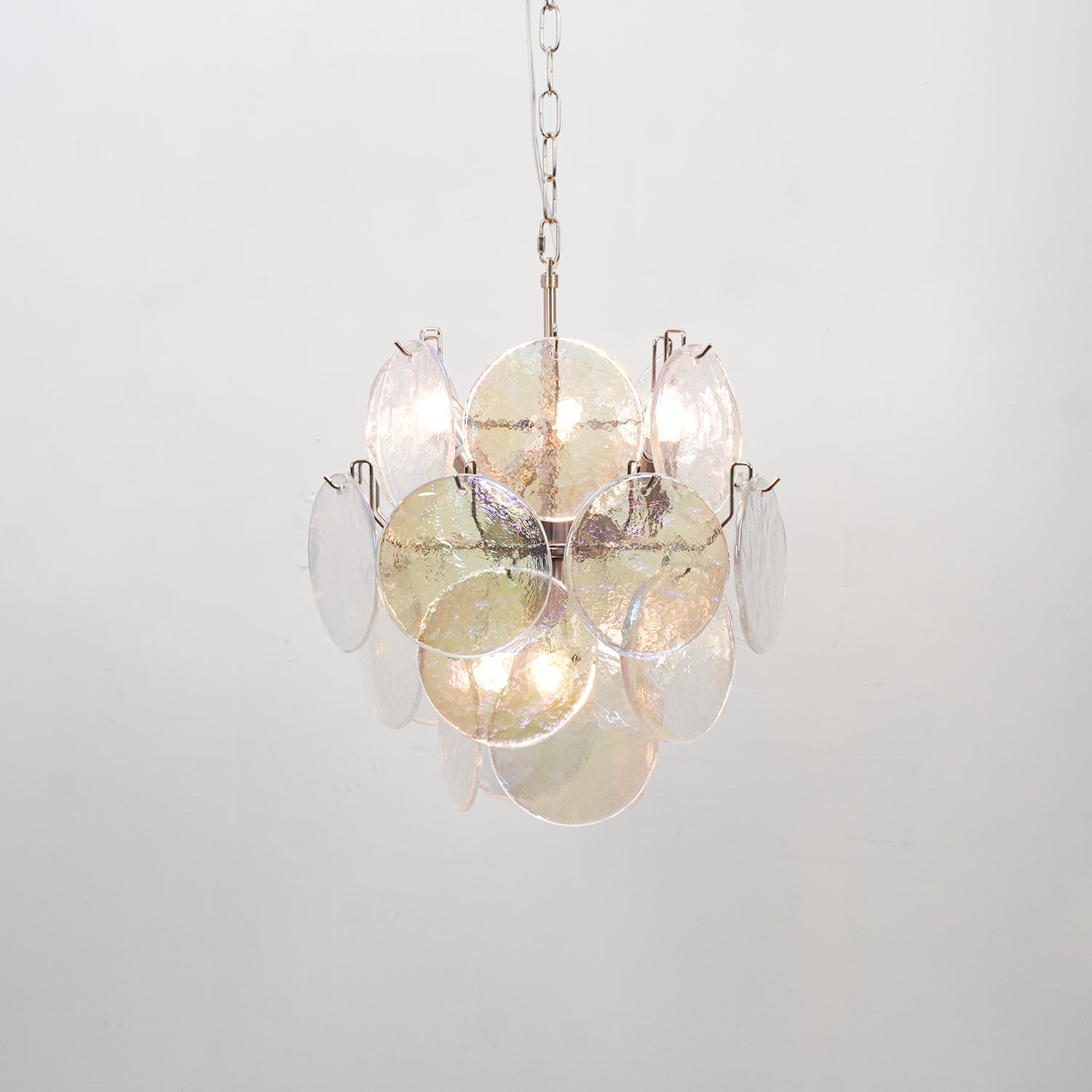 Aurora Chandelier Multicolor Murano Disc Layered Artistic - Blowlighting
