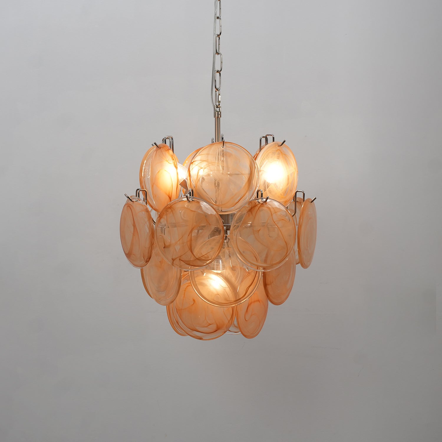 Aurora Chandelier Multicolor Murano Disc Layered Artistic - Blowlighting