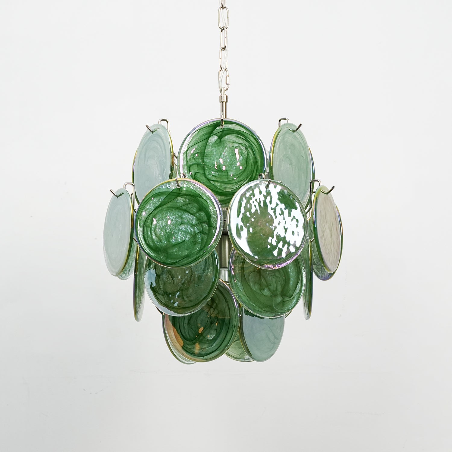 Aurora Chandelier Multicolor Murano Disc Layered Artistic - Blowlighting