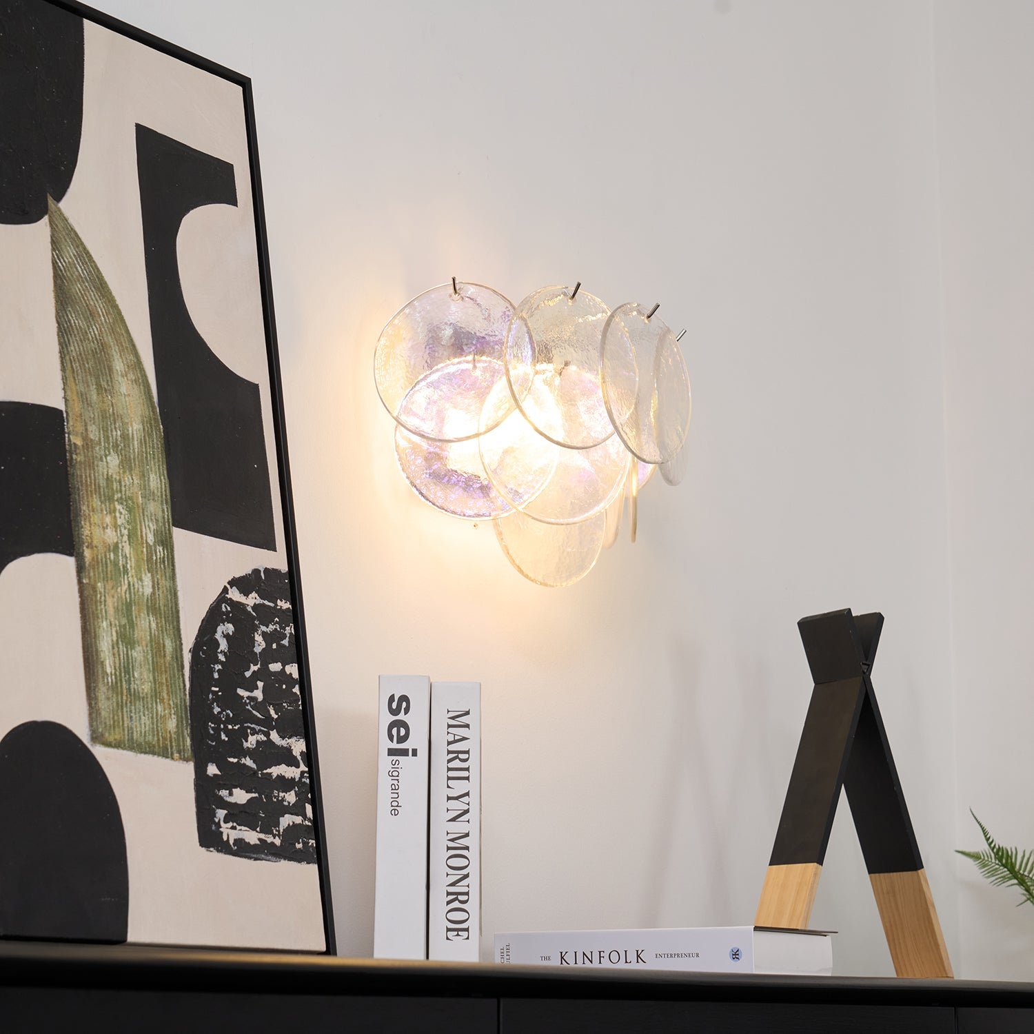 Aurora Wall Lamp Murano Glass Disc Artistic - Blowlighting