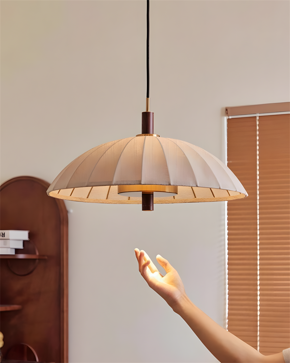 Lunaro Modern Fabric Pendant Light