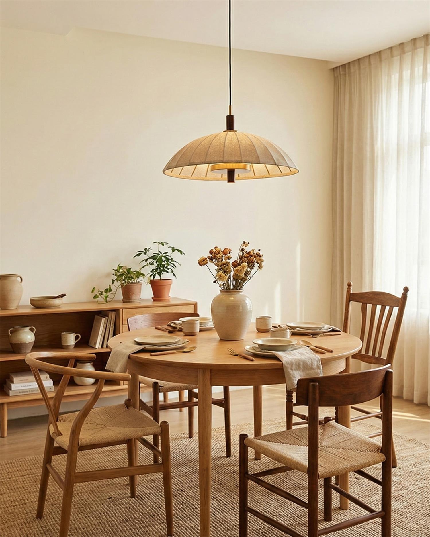 Lunaro Modern Fabric Pendant Light