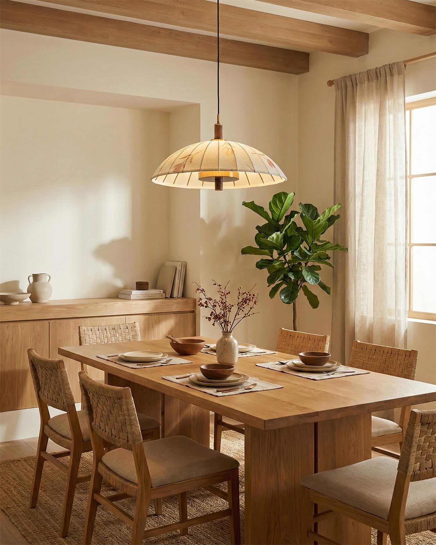 Lunaro Modern Fabric Pendant Light