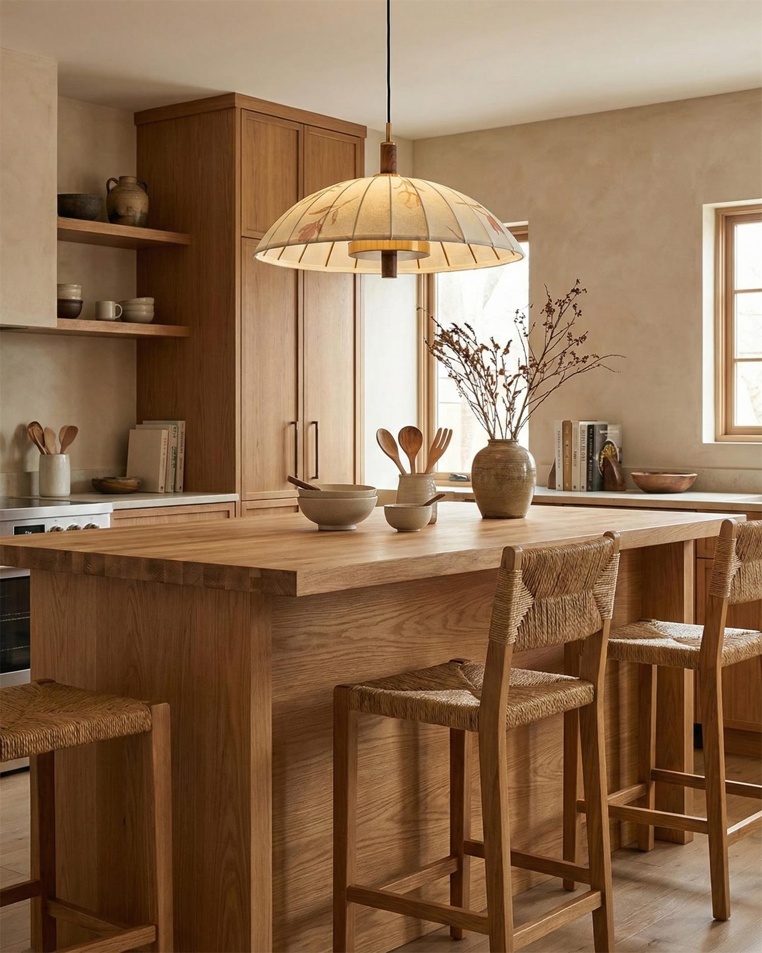 Lunaro Modern Fabric Pendant Light