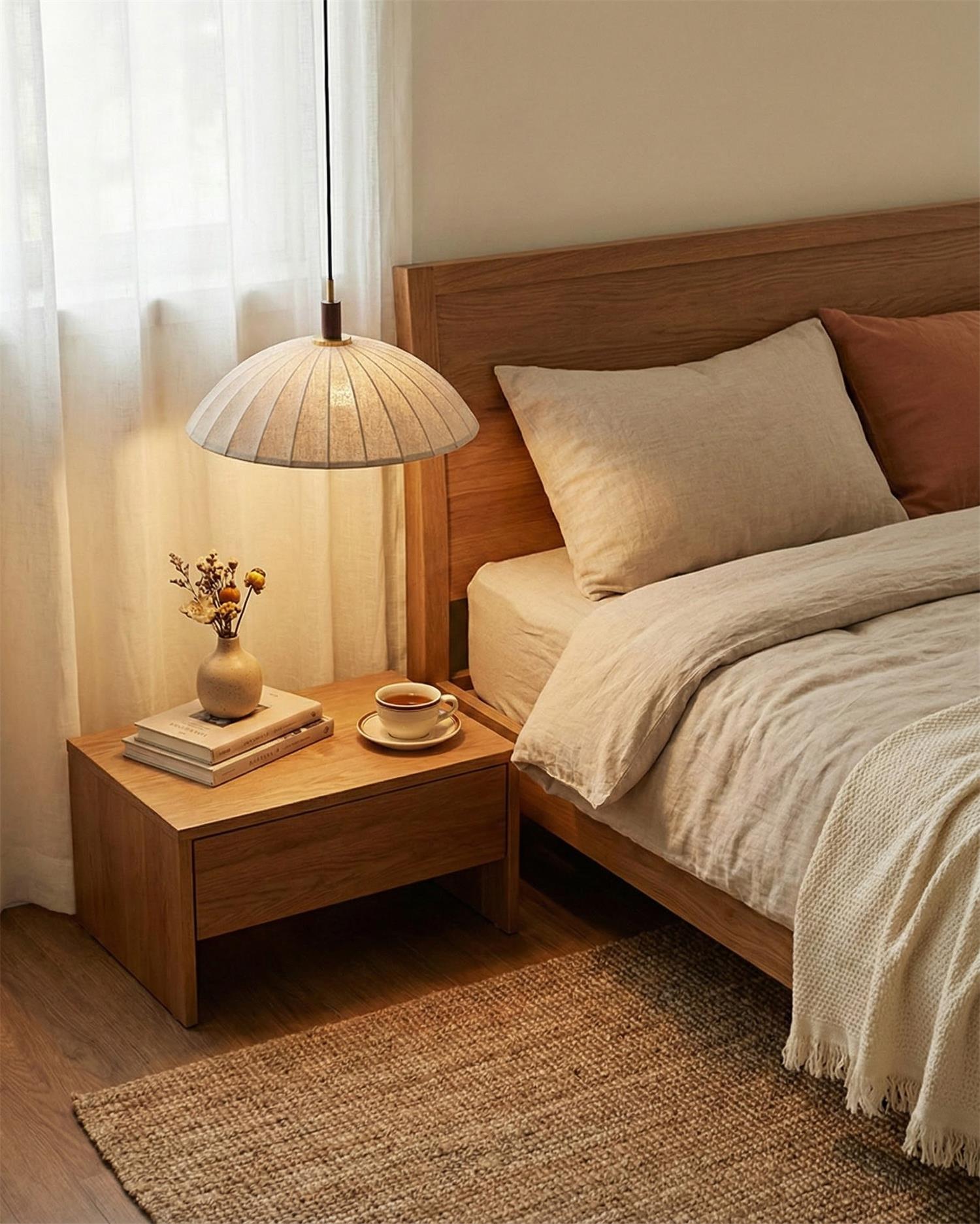 Lunaro Modern Fabric Pendant Light