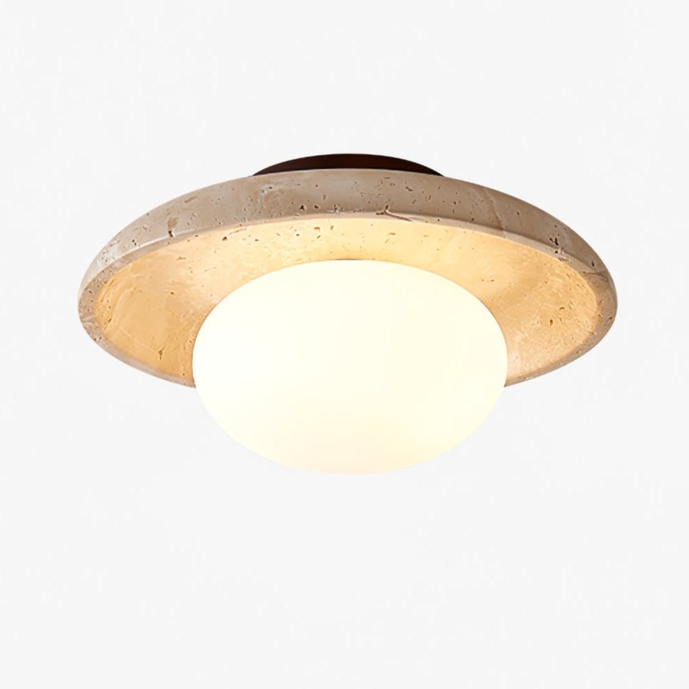 Cataliel Minimalist Travertine Ceiling Light - Blowlighting