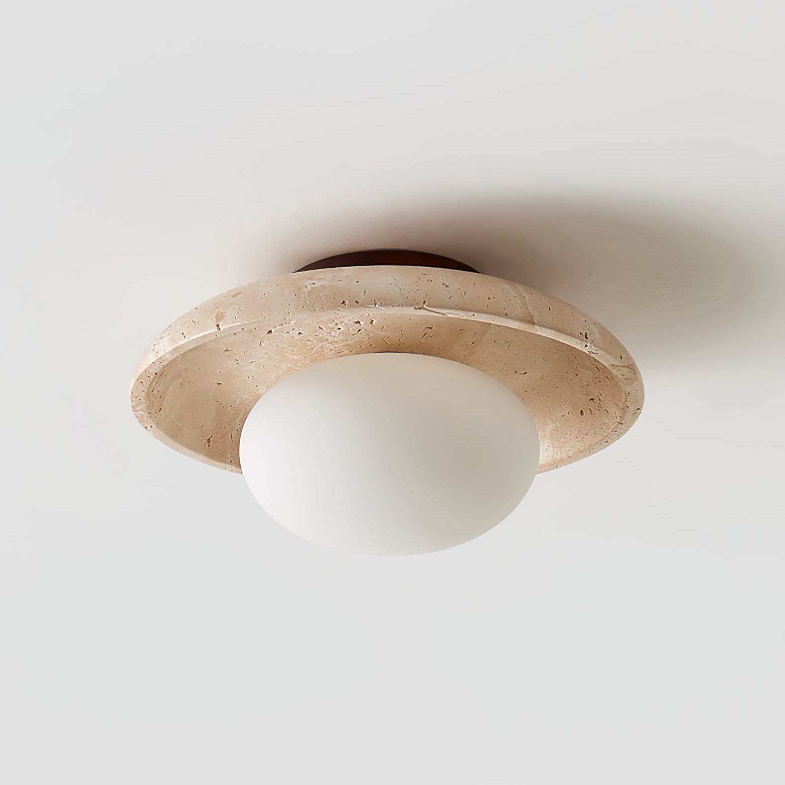 Cataliel Minimalist Travertine Ceiling Light - Blowlighting