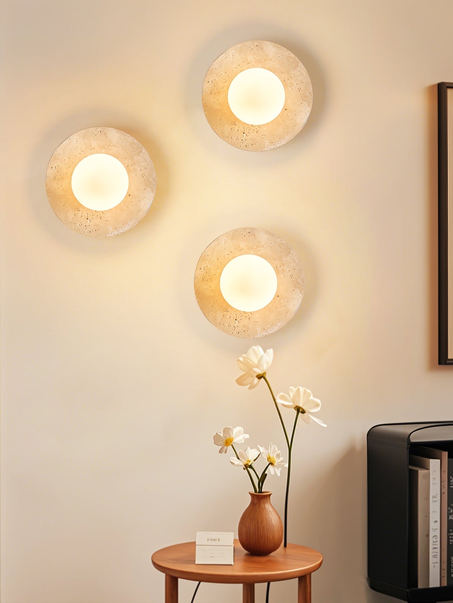Vesolyra Travertine Ceiling Light - Blowlighting