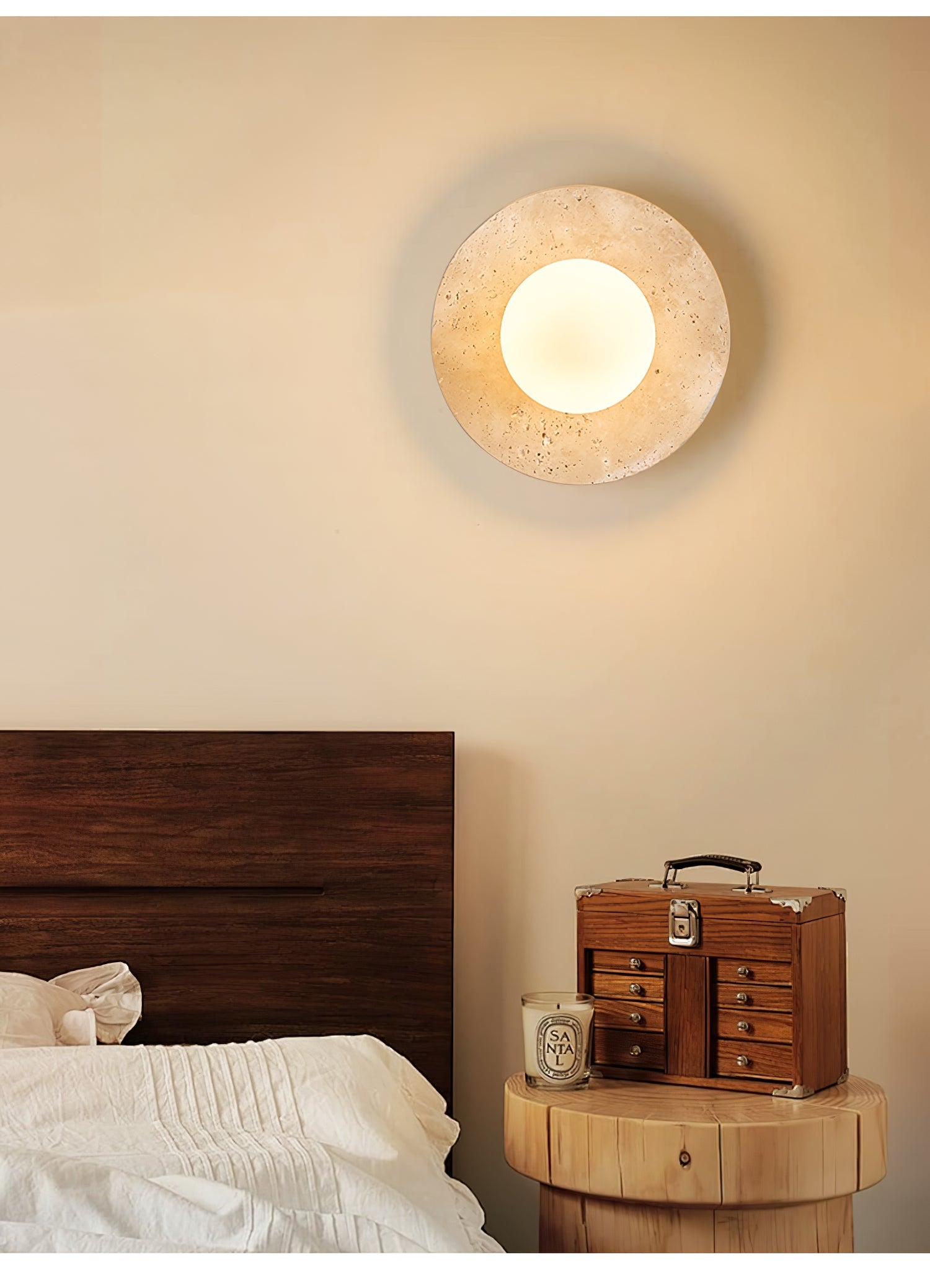 Vesolyra Travertine Ceiling Light - Blowlighting